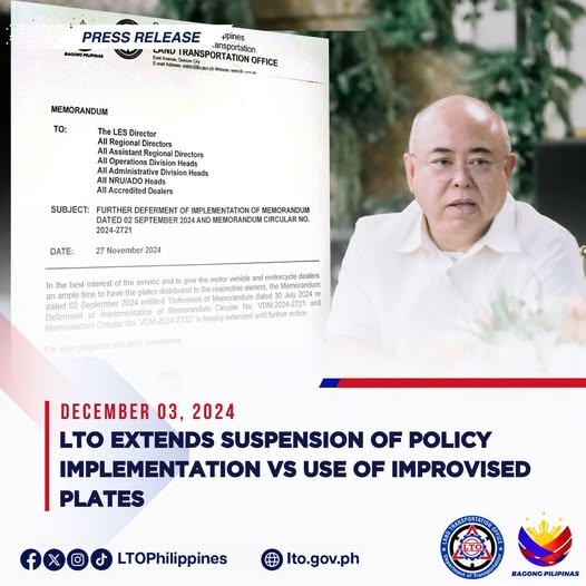 Suspension of Policies on Improvised Plates