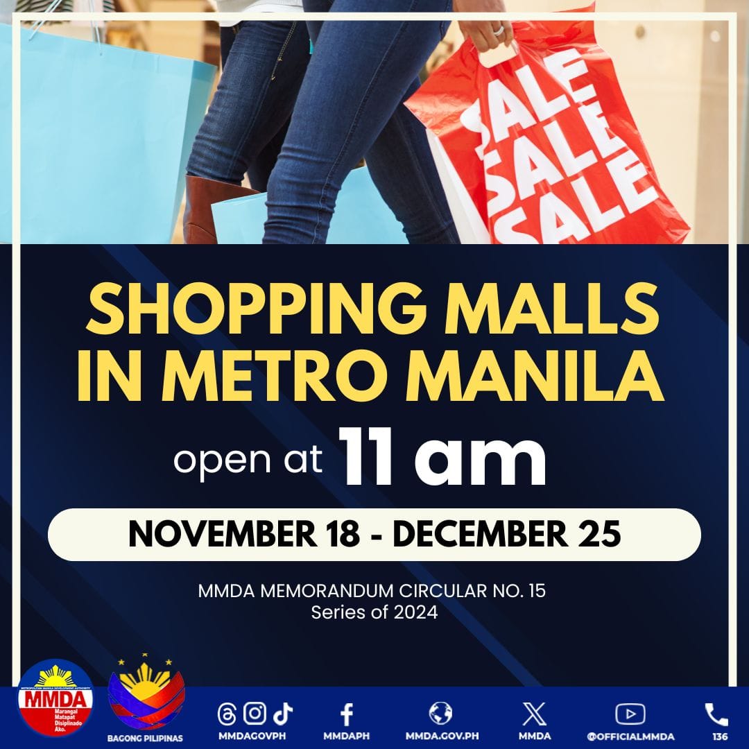 shopping malls schedule